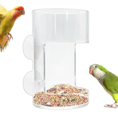 Betta Fish Feeder - Fish Feeding Tube, Clear Feeding Tube Shrimp Feeder | Shrimp Feeding Dish, Betta Feeder with Suction Cup, Transparent Aquarium Feeder Bird Feeder, Fish Tank Accessories for Fish - size: round