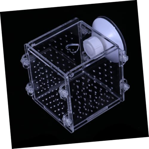 COHEALI Fish Isolation Case Acrylic Breeding Box 8x8x8.8 Cm Aquarium Nursery Divider for Betta Guppy Shrimp Hatchery Tank