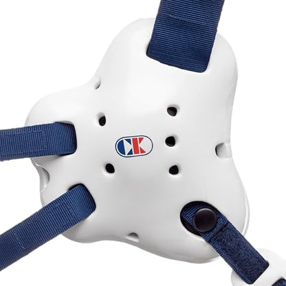 Cliff Keen Fusion Wrestling Headgear - color: White / Navy Blue