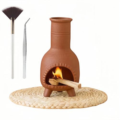 Handmade Terracotta Palo Santo Holder - Mexican Incense Burner - color: Clay Red