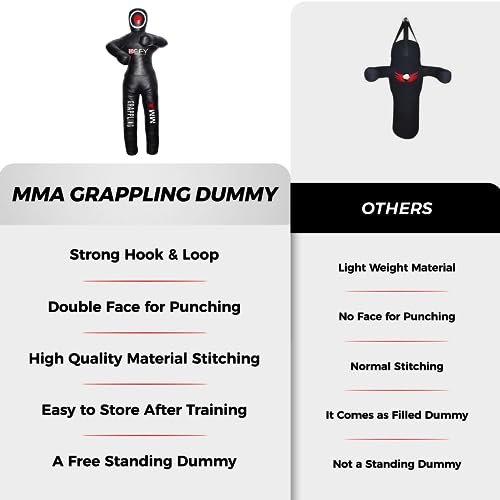 DEFY Vinyl Jiu Jitsu MMA Grappling Dummy Judo Martial Arts Punching Bag Karate - size: 4 Feet