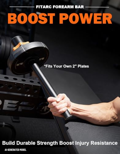 Forearm Wrist Strengthener Grip Strength Trainer - color: 1" Forearm Bar