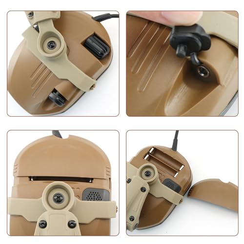 Ear Defender Hearing Protection Safety Earmuffs Noise Reduction with Gel EarPad for Outdoor Sports (CB) - color: Cb