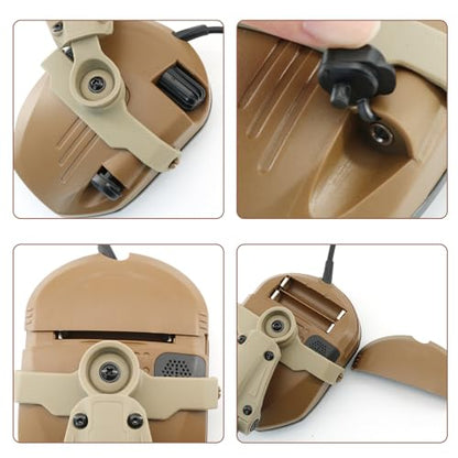 Ear Defender Hearing Protection Safety Earmuffs Noise Reduction with Gel EarPad for Outdoor Sports (CB) - color: Cb