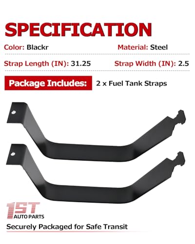 1ST 578-183 2PCS Gas Fuel Tank Straps Fits for Chevrolet Cheyenne R-15 Silverado, for GMC Sierra 1500 2500 3500 1999-2018, Replaces OE: 15288145 15206818