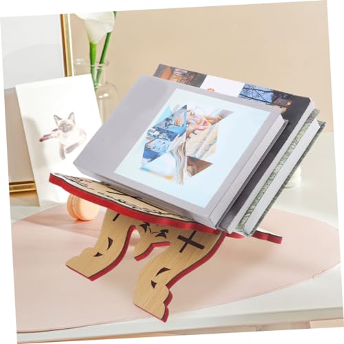 COHEALI Wooden Quran Holder Book Stand Detachable Reading Rack Compact Desktop Bookshelf for Quran Bible Piano Scores and Study Materials