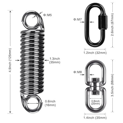 SELEWARE Boxing Punching Bag Hanger, Heavy Bag Hanger Bracket for Heavy Bag Boxing Muay Thai Training Hardware - color: Heavy Bag Spring with Close Swivel