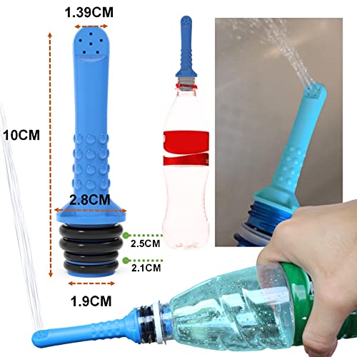 2PCS-Pack 2in1 Vaginal Douche Perineal Irrigation 650ML Portable Bidets + Pocket Bidet Pipe, Travel Bidet with Waterproof Cap, Peri Bottle for Postpartum Essentials - color: Blue