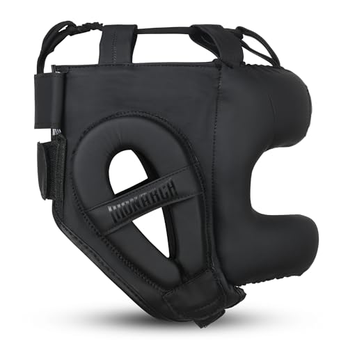 Full Face Boxing Headgear Boxing Sparring Men Women, a Complete Package for MMA and Kickboxing Trainees, Muay Thai Boxing Safety Head Guard - color: Dull-Black