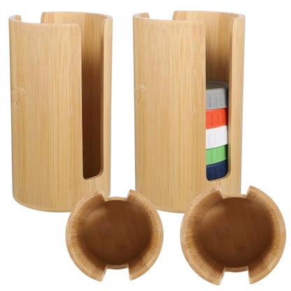 2Pcs Mason Jar Lid Organizer, Bamboo Vertical Storage Holder, Mason Jar Accessories, Bamboo Storage Holder for Home Kitchen Organization & Tumbler Lids (Wide Mouth & Regular Mouth) - size: Wide Mouth & Regular Mouth