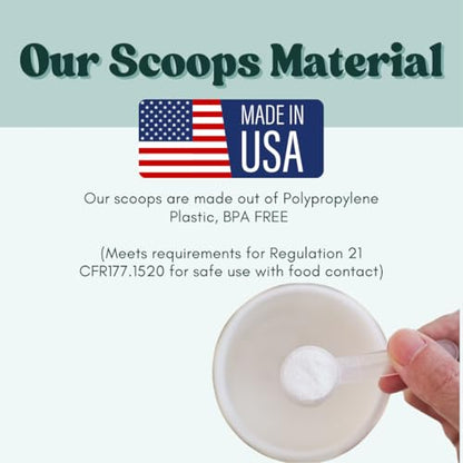 32 mL (32 CC | 1.08 Oz.) Long Handle Plastic Measuring Spoon for Coffee, Protein Powder, Pet Food, Spices, Grains, Dry Goods – Food-Grade BPA-Free (Pack of 10) - size: 32 mL | 32 cc | 1.08 Oz.