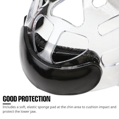 Taekwondo Sparring Mask, Face Shield Face Protection Cover, Transparent Protective Thickening Head Gear, Detachable Removable Headgear Figh Helmet for Fighting Sports Karate Kickboxing Boxing