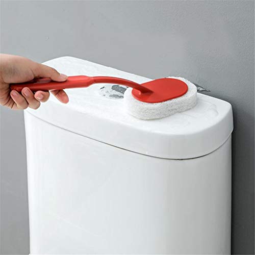 Toilet Brush Strong Decontamination Bath Brush Long Handle Durable Sponge Tiles Brush Toilet Fish Tank Cleaning Brush Household Clean Tools Bathroom Toilet Brush Holder ( Color : A , Size : One size )