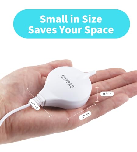 Aquarium Air Pump Mini Fish air Pump Super Quiet Fish Bowl air Pump for Up to 10 Gallon Fish Tank 1.5 Watts 310ml/min - color: White Round-Basic Kit