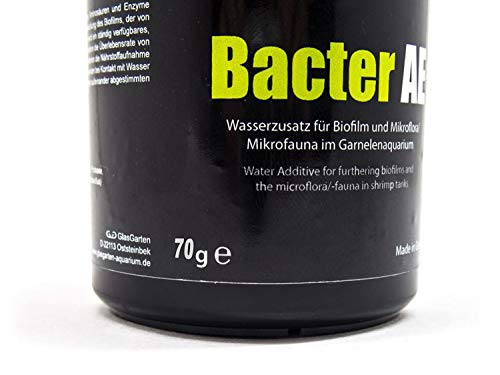 GlasGarten Bacter AE Shrimp (70g) | Nutrients for Live Freshwater Shrimp Food/Aquarium Water (Neocaridina, Amano, Red Cherry, Rili)