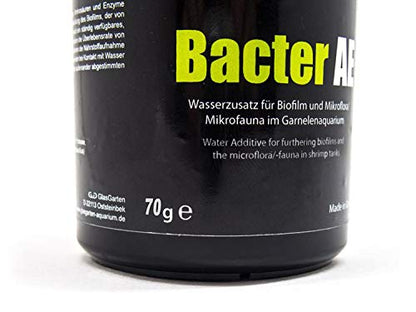 GlasGarten Bacter AE Shrimp (70g) | Nutrients for Live Freshwater Shrimp Food/Aquarium Water (Neocaridina, Amano, Red Cherry, Rili)