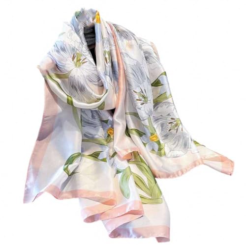 Xyueanlo Scarfs for Women Lightweight Scarves Fashion Print Floral Pattern Head Scarf Wraps Shawls - color: Pink