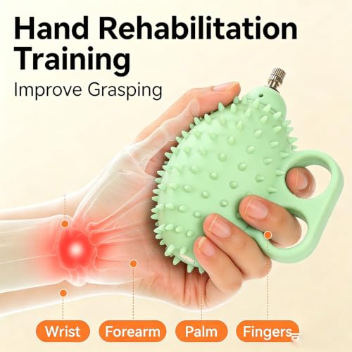 Hand Ball Finger Therapy Adjustable Grip Strengthener for Arthritis, Carpal Tunnel, Sports Recovery For Men Women - color: Green