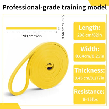 12-Pack Resistance Bands Set - Pull Up Assist, Strength Training & Physical Therapy for Home Gym | Exercise Loop Bands for Men & Women - color: Yellow 5-15lbs