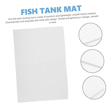 Garneck Thickened Fish Tank Bottom Pad -Skid Aquarium Mat for Leveling and Shock Absorption Fish Tank Accessories - color: White