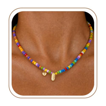 Colorful Initial Necklaces Fashion Stuff 18K Gold Plated Letter A-Z - color: I