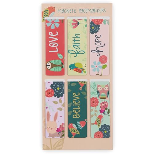 Christian Art Gifts Magnetic Scripture Bookmark Set: Encouragement - color: Faith Hope Love Believe