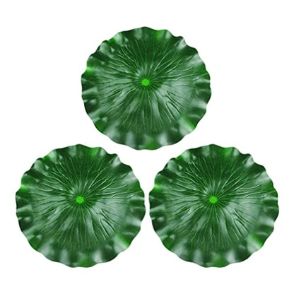 DOITOOL Artificial Lotus Leaves 15.7 Inch Floating Foam Pads Fishpond Aquarium Pool Decoration Realistic Water Lily Pads for Garden Patio Party Display Set of 3 - size: 40X40CM