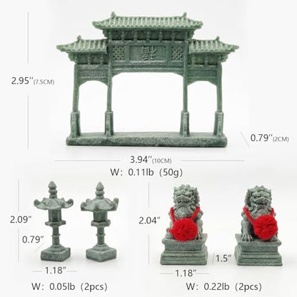 5pcs mini Oriental Chinese Decor Environmentally Friendly Natural Stone Non-Toxic and Harmless for Zen Garden Accessories，Fish Tank，Bonsai Accessories，Aquarium Ornament