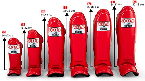 YOKKAO Matrix Muay Thai Kickboxing MMA Shin Guards with Knee Guards - color: Matrix White, size: Large
