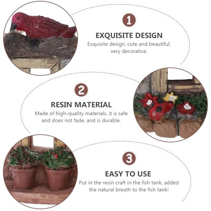 Fairy Garden Accessories Mini Aquarium Planters - Crystal Glass Aquatic Plant Holder with Suction Cups, Fish Tank Decor for Betta, Shrimp, Terrariums, Succulents, Random Assorted (4Pcs)