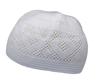 Set 5 Color Muslim Prayer Hat Men Skull Cap AMN-393 Beanie Islam Kufi Peci Hat Crochet Takke Eid Ramadan Gift