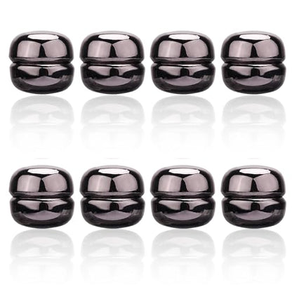 8pcs Strong Magnetic Hijab Pins - Multi-Purpose No-Snag Buttons, Scarf Clasp, Pinless Brooch for Women's Clothing (Silver)
