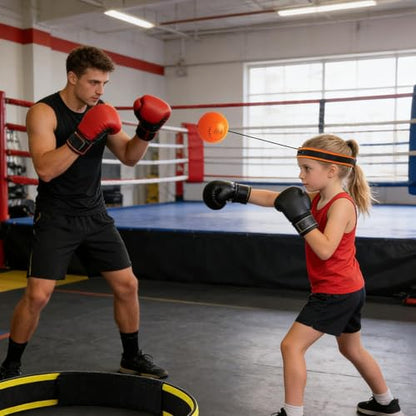 Ball Punching Headband Reaction Training Fun Hand Eye Coordination | Beginners Reflex Ball Trainer Gear for Professionals Enthusiasts Beginners Amateurs Lovers Families Friends