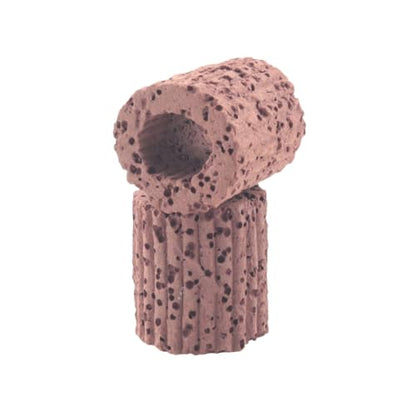 6PCS Aquatic Plant Cultivation Fixed Ring Base 25mm Brown Ceramic Aquarium Decoration for Decorating Fish Tank Landscapes