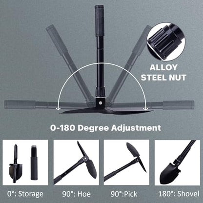 Sand Scoop for Metal Detecting, Heavy Duty Stainless Steel Sand Scoop with Long Handle,Includes 1* Folding Shovel,One Pair of Gloves