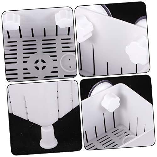 Mikikit 1 Set Aquarium Breeding Box Multi Functional Fish Tortoise Isolation Box with Double Suction Cups for Newborn and Pregnant Fish Easy to Clean Safe Breeding - color: White