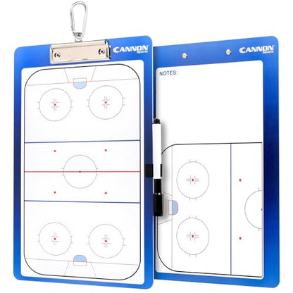 Cannon Sports Dry Erase Coaches Board with Marker - Double-Sided Dry Erase Coaching Board for Baseball, Basketball, Football, Soccer, and Hockey - Perfect for Practices and Games (Hockey) - style: Hockey
