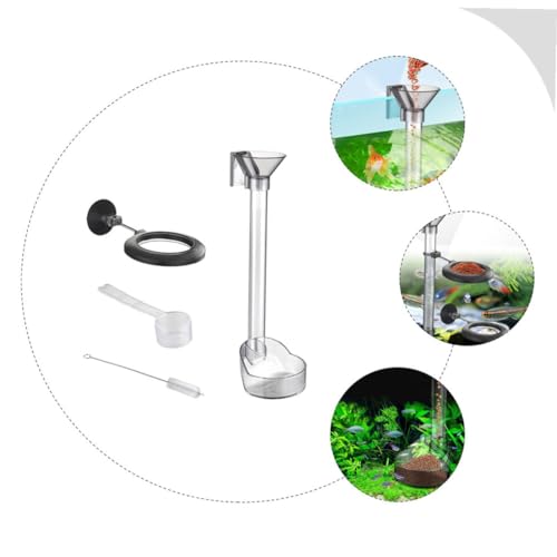 GANAZONO Fish Tank Shrimp Feeder Tube Plastic Fish Feeding Ring Aquarium Accessory for Directed Feeding and Shrimp Multifunctional Feeder Set
