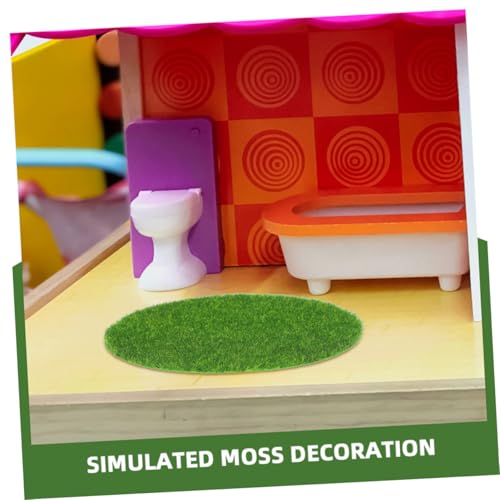 10pcs Artificial Moss Pad Pack Fake Grass Mat for Table Decor Wedding and Home Landscape