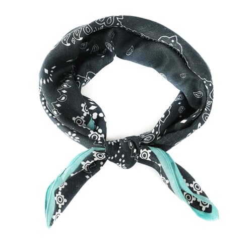 여성용 헤드 스카프 66cm(26인치) 실크처럼 매끄러운 라지 스퀘어 스카프, 헤어 랩, 야간 및 수면용 - color: Jaen Collections 10 - 네이비 페이즐리