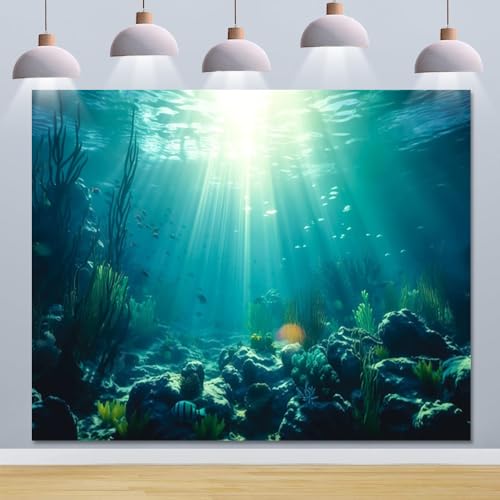 Under The Sea Backdrop 10x8ft Seabed Underwater World Ocean Photography Background Under The Sea Birthday Party Banner Decorations Photoshoot