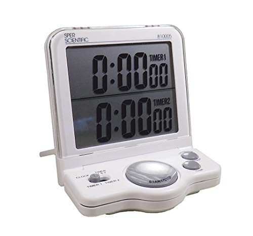 Sper Scientific 810005 Large Display Timer, White