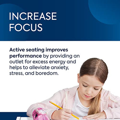 Bouncyband Balance Ball – Create Flexible Seating to Improve Focus at School, Office, or Home with This No-Roll Weighted Ball - color: Purple, size: Large (Pack of 1)