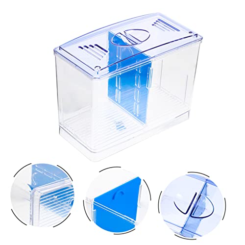 POPETPOP Miniature Fish Breeding Box Acrylic Isolation Tank Incubator for Bettas Guppies Safe Feeding Hatchery with Smooth Surface for Home Aquariums
