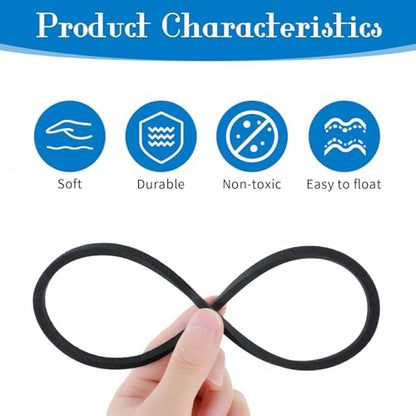 10PCS Fish Feeding Ring Set, Aquarium Floating Plant Barrier, Multi-Size Betta Feeding Rings for Fish Tank, Black Floating Food Feed-ing Rings