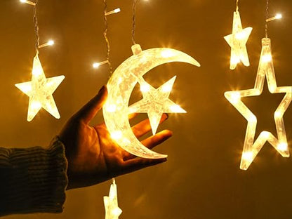 OLEEK Ramadan Lights Decorations - Ramadan Decorations for Home 2026 - Ramadan Decoration Lights - Ramadan Gifts for Kids - Ramadan Decor - Ramadan String Lights زينه رمضان - Ramadan led Lights - style: Integrated Crescent & Star