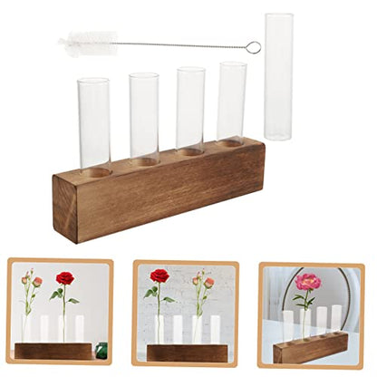 Abaodam Glass Flower Tubes Cleaning Brush Plant Terrarium Air Plant Holder for Home Decor