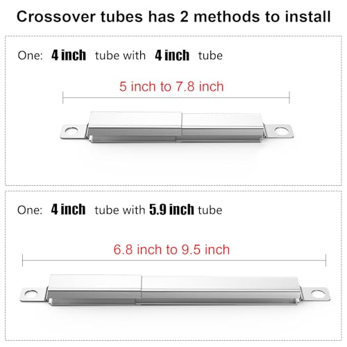 Universal 304 Stainless Steel Carryover Tube for Charbroil Grills | For Char-Broil 463344116 463343015 463344015 & Kenmore 146.34611410, Easy Install, Rust-proof, Durable for Outdoor BBQ - size: 3 Pack