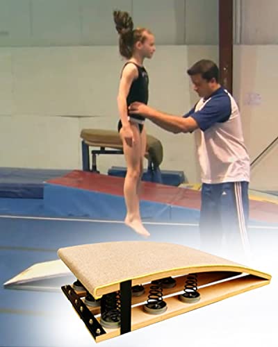 Gymnastics Springboard Pro Gymnastics Springboard Max Load 265lbs, Adult Floor Board Sport Equipment, Portable Curved Jump Bridge for Taekwondo Flip/Martial Arts