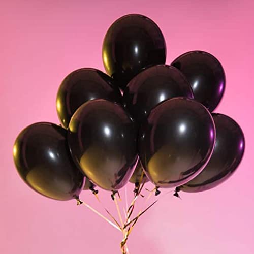 Voircoloria 105pcs Black Party Latex Balloons, 12inch - color: 04 Black, size: 12 inch - 105pcs